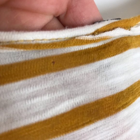 FREE PEOPLE We The Free Mix It Stripe Mustard Top - Picture 8 of 8